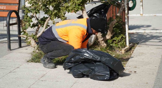 Iğdır belediyesi temizlik ekibi Samandağda