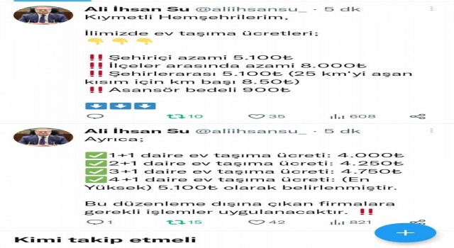 İHAnın gündeme getirdiği nakliye ve kira fiyatlarına valilik sonuca bağladı