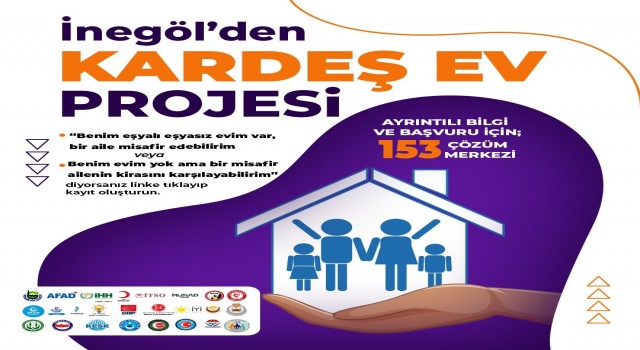 İnegölden örnek dayanışma, “Kardeş Ev” projesi başlatıldı