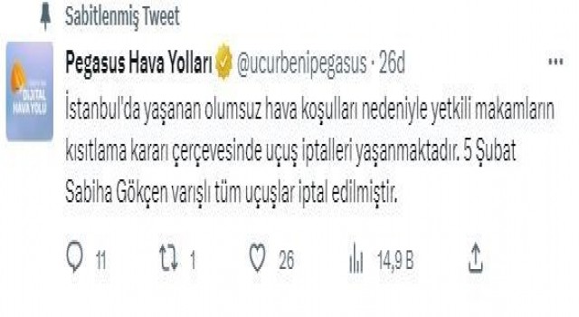 İstanbulda etkili fırtına ve kar yağışı hava trafiğini olumsuz etkiledi