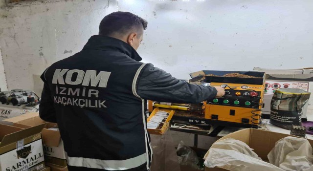 İzmirde kaçak sigara imalathanelerine şok baskın
