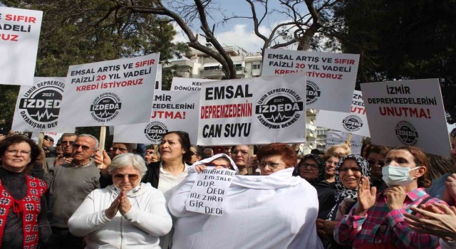İzmirli depremzedelerden kefenli emsal artışı kararı tepkisi