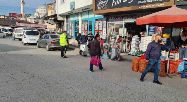 Kaldırıma önüne eşya koyan esnafa ceza