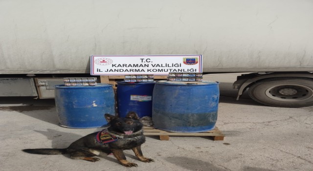 Karamanda durdurulan tırda kaçak sigara ve mazot ele geçirildi