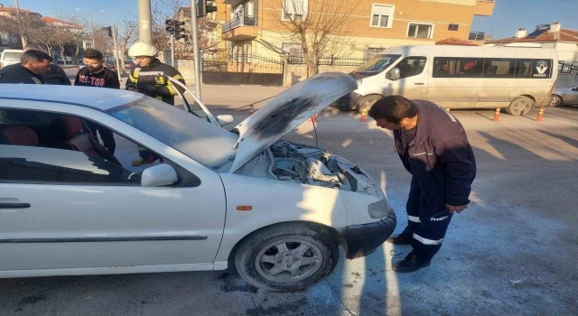 Karamanda otomobil yangını