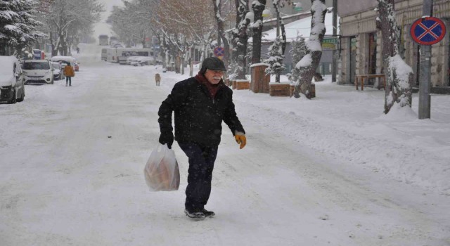 Karsta kar yağışı hayatı olumsuz etkiliyor