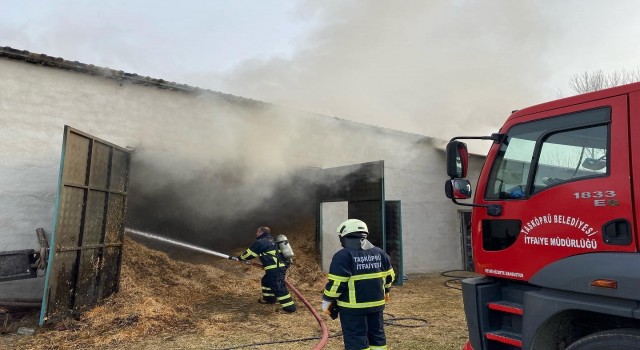 Kastamonuda hayvan çiftliğinde çıkan yangın büyümeden söndürüldü