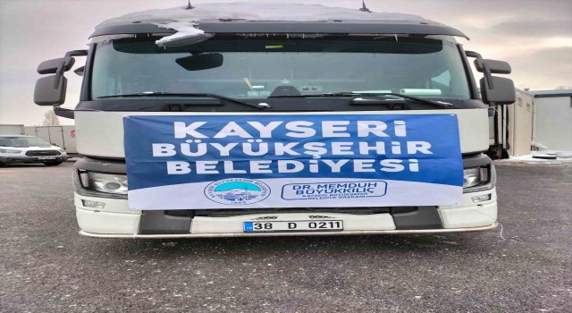 Kayseri Büyükşehirin deprem bölgesine yardım turu sayısı 40a ulaştı