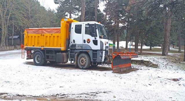 Kazdağlarında kar önlemleri alındı