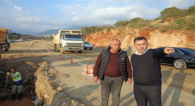 Kestelde yeni yolda çalışmalar aralıksız devam ediyor