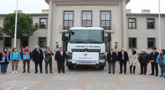 Kırklarelinden deprem bölgesine kuru gıda ve yağ desteği