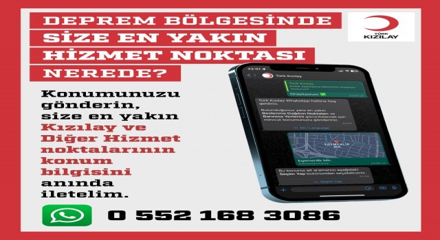 Kızılaydan “Deprem Bölgesinde En Yakın Kızılay Hizmet Noktası Nerede” uygulaması