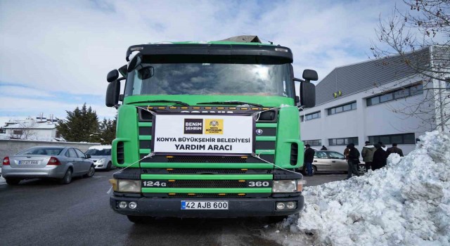 Konya Büyükşehir Belediyesi ve ilçe belediyeleri Hataya 305 tır yardım gönderdi