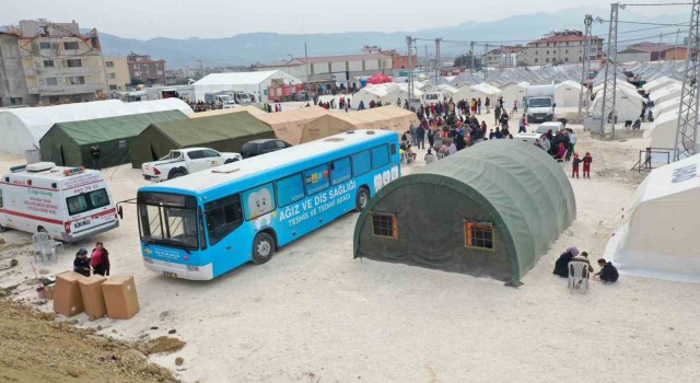 Konya Mobil Diş Aracı Hatayda hizmet vermeye başladı