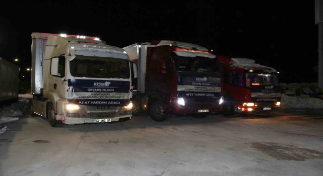 Konya Organize Sanayi Bölgesinde deprem bölgesine yardım seferberliği