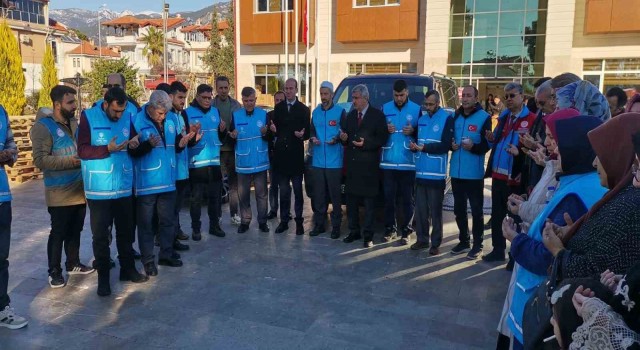 Köyceğiz Müftülüğünden gönüllü yardım ekibi yola çıktı