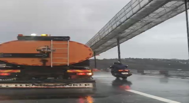 Kuryeler ve motosikletli sürücüler zor anlar yaşadı