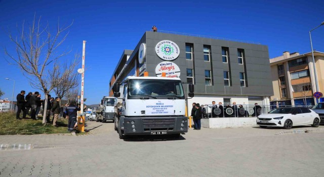 Muğla Büyükşehirden deprem bölgesinin altyapısına destek
