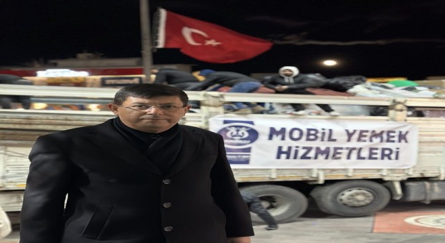 Nazilli mobil yemek hizmetleri tırı bölgeye ulaşıyor