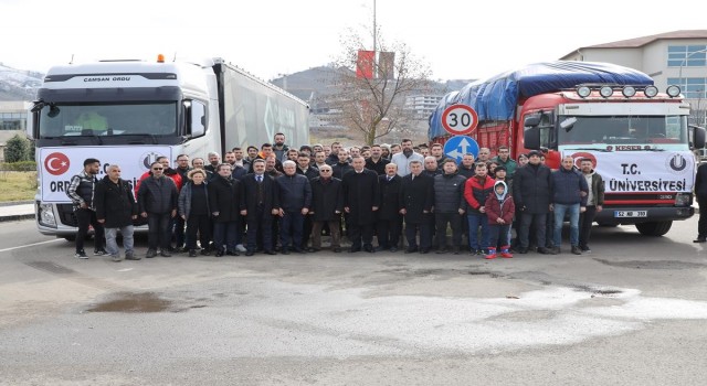 Ordu Üniversitesinden deprem bölgelerine yardım