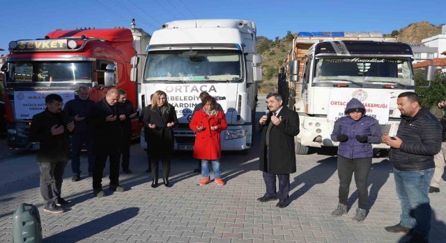 Ortacadan deprem bölgesine 7inci TIR gönderildi