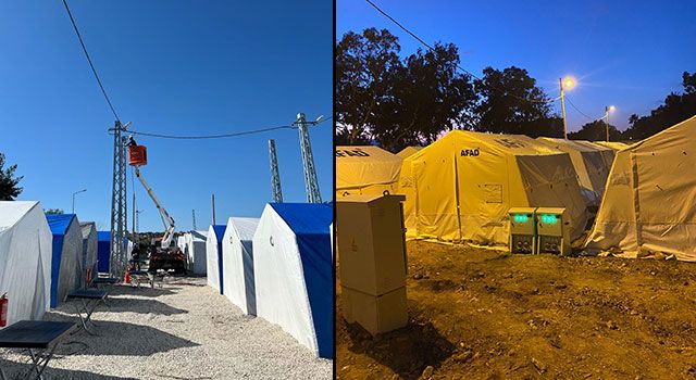 Osmaniye'de Arızalar gideriliyor, Çadırkentlere enerji sağlanıyor