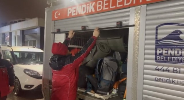 Pendikten arama kurtarma ekipleri deprem bölgesine gönderildi
