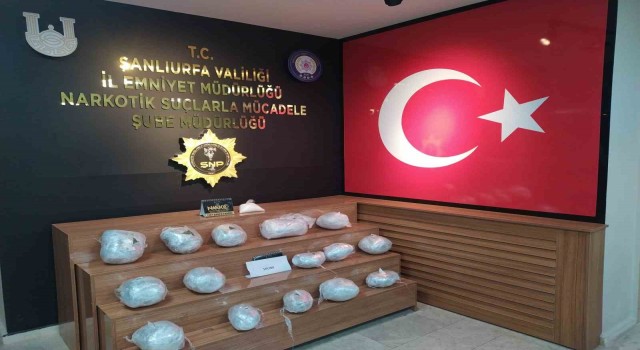Şanlıurfada 14 kilo uyuşturucu ele geçirildi