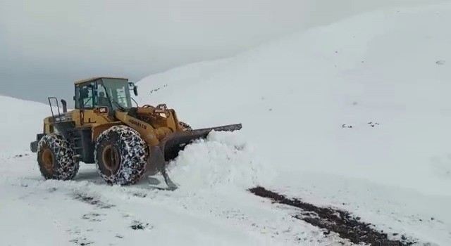 Siirtte yoğun kar yağışı nedeniyle köy yolları ulaşıma kapandı