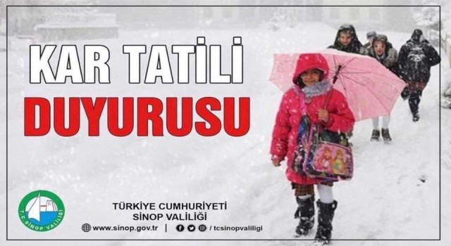 Sinopta taşımalı eğitime 1 gün ara verildi