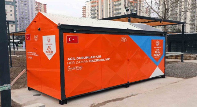 Talas Belediyesinden yine bir ilk: acil durum konteyneri