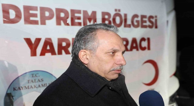Talastan Deprem Bölgesine Gece Gündüz Yardım
