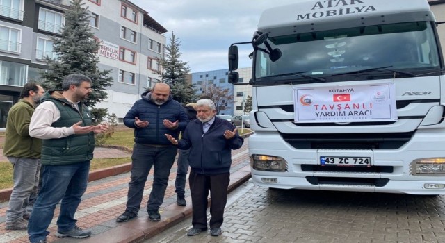 Tavşanlıdan deprem bölgesine 27 ton kömür gönderildi
