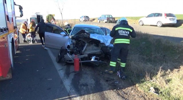 Tekirdağda feci kaza: 5 yaralı