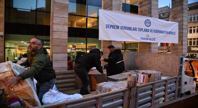 Trabzon deprem bölgesi için seferber oldu