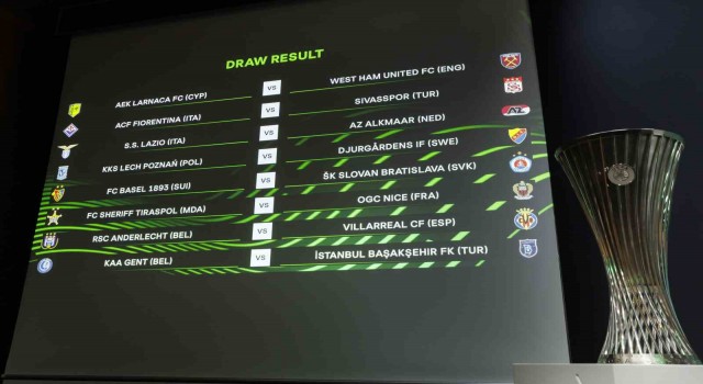 UEFA Avrupa Konferans Liginde Başakşehir ve Sivassporun rakipleri belli oldu
