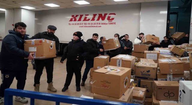 Ülker Stadyumunda yardım çalışmaları devam ediyor