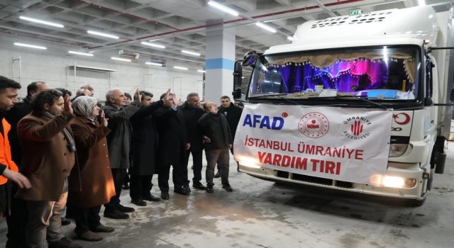 Ümraniyeden 3 tır yardım malzemesi deprem bölgesine doğru yola çıktı