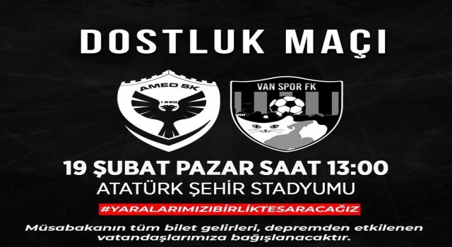 Vanspordan depremzedeler için dostluk maçı