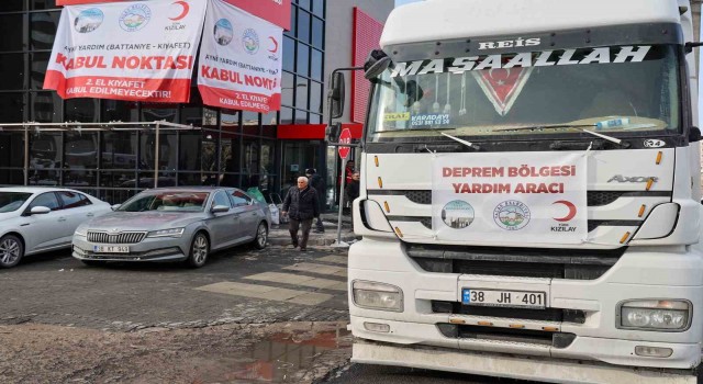 Yardım Tırları Talastan Deprem Bölgesine Akıyor