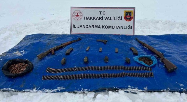 Yüksekovada silah ve mühimmat ele geçirildi