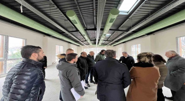 Alibeyköydeki kütüphane ve sosyal tesisin yapımına devam ediliyor