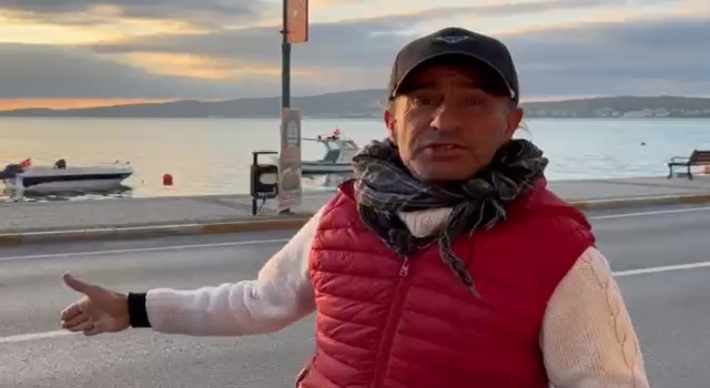 Ayvalıkta fok balığı güneşlenirken görüntülendi