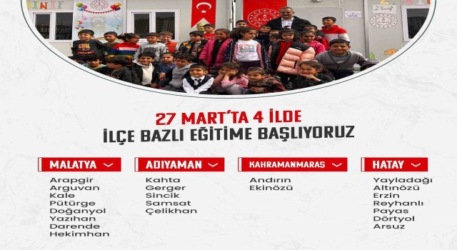 Bakan Özer: “27 Martta afet bölgesindeki 4 ilimizde kademeli olarak eğitime başlıyoruz”