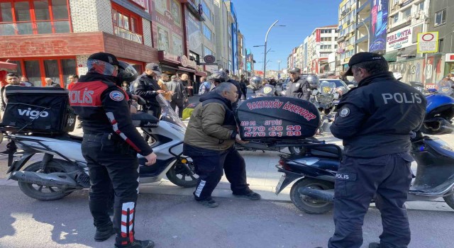 Bakırköyde dron destekli motosiklet denetimi yapıldı