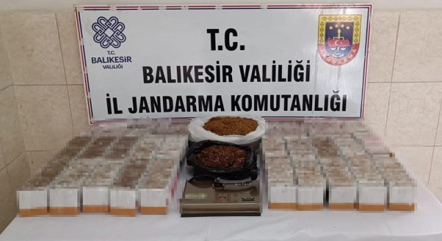 Balıkesirde jandarmadan kaçak tütün operasyonu