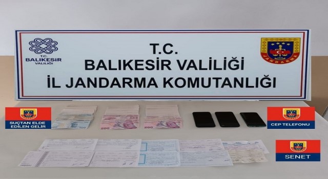 Balıkesirde jandarmadan tefecilik operasyonu: 3 gözaltı