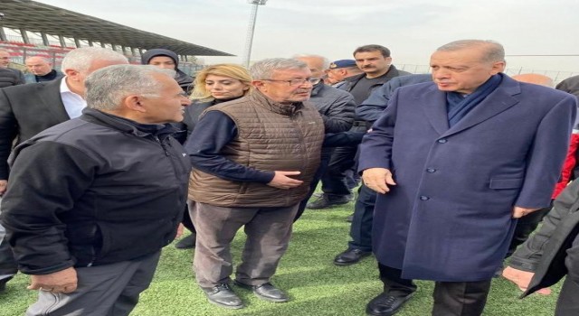 Başkan Büyükkılıç, Erdoğan ile Elbistanda bir araya geldi