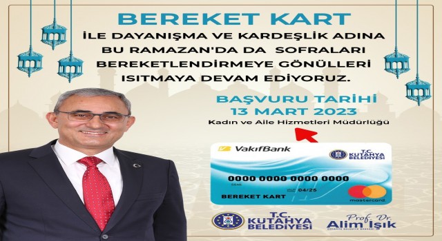 Bereket kartın limiti 500 TLye çıkarıldı