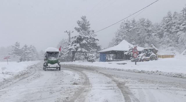 Bolunun doğa harikası Abantta kış güzelliği
